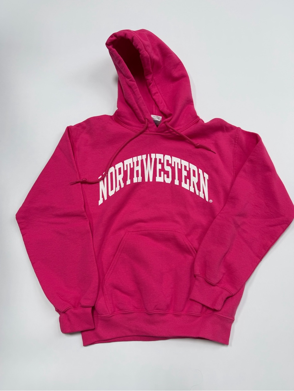 Northwestern University Logo Gildan Adult Hoodie Size Small - Hot Pink